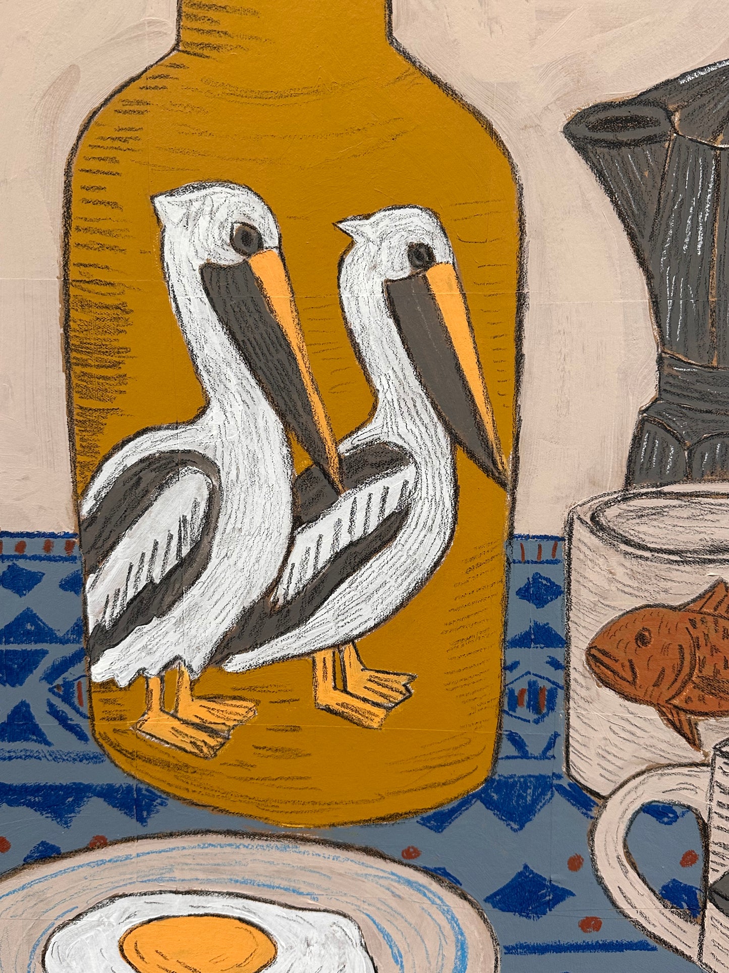 Pelicans at Breakfast