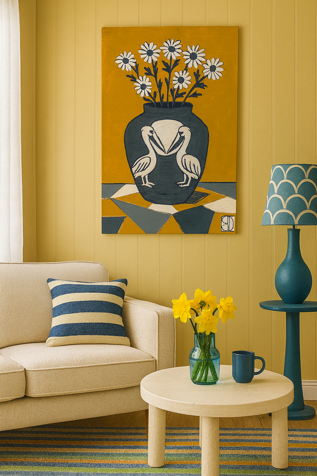 Pelicans and Daisies