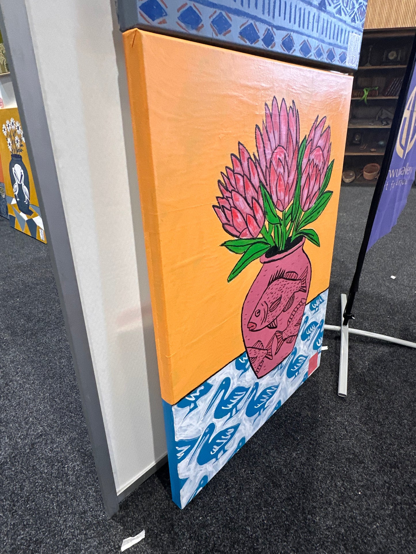 Snapper Vase with Protea