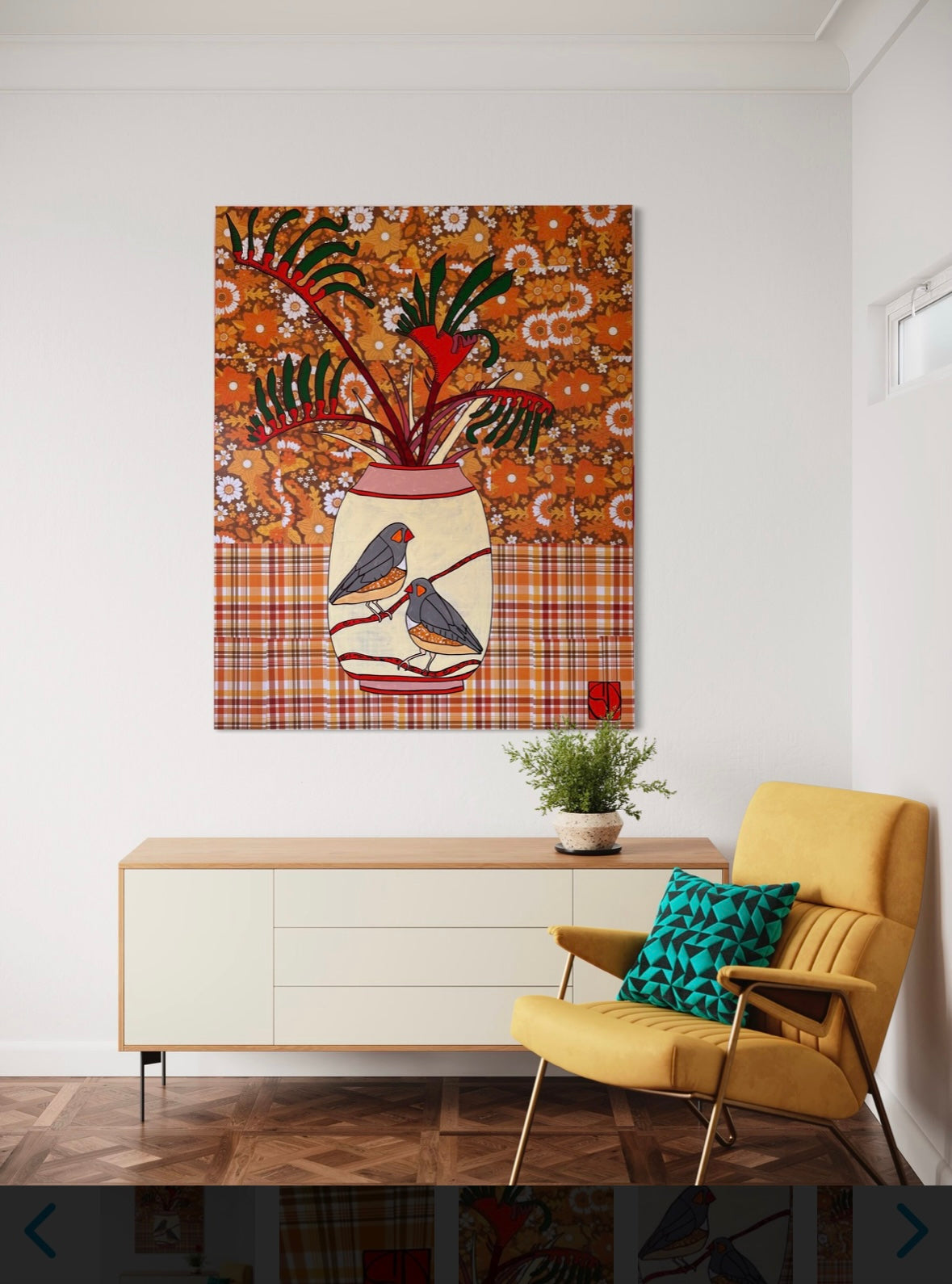 Kangaroo Paw in Zebra Finch Vase
