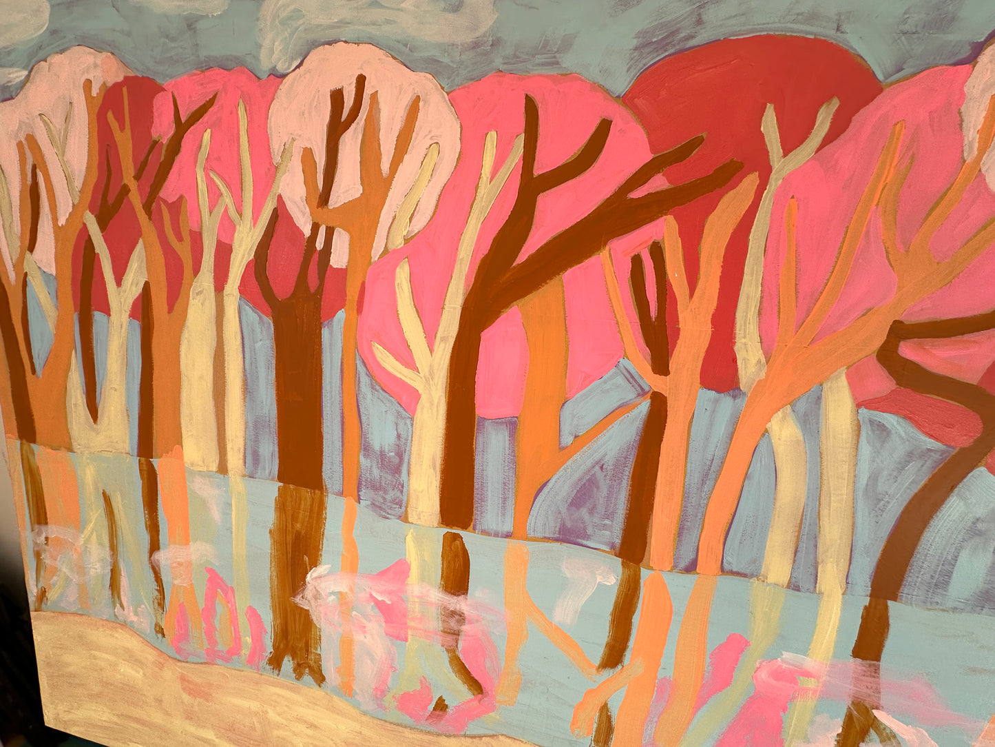 DOWN BY THE RIVER-152cmx122cmx4cm