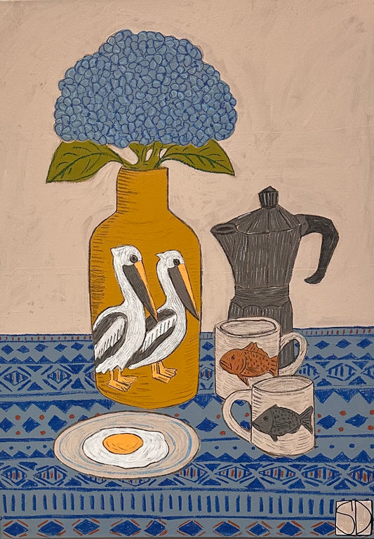 Pelicans at Breakfast