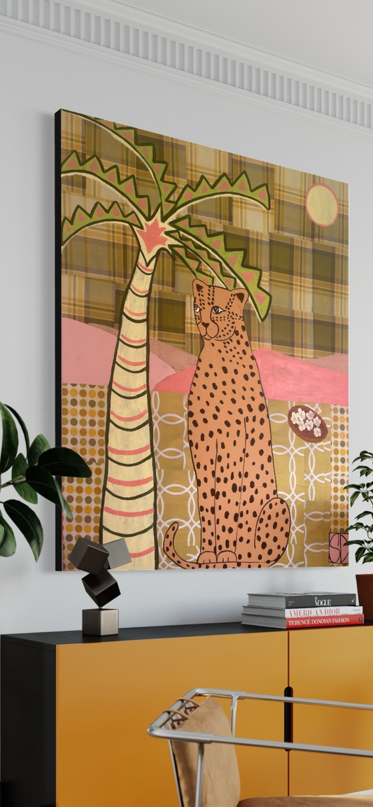 Olive Green Cheetah landscape