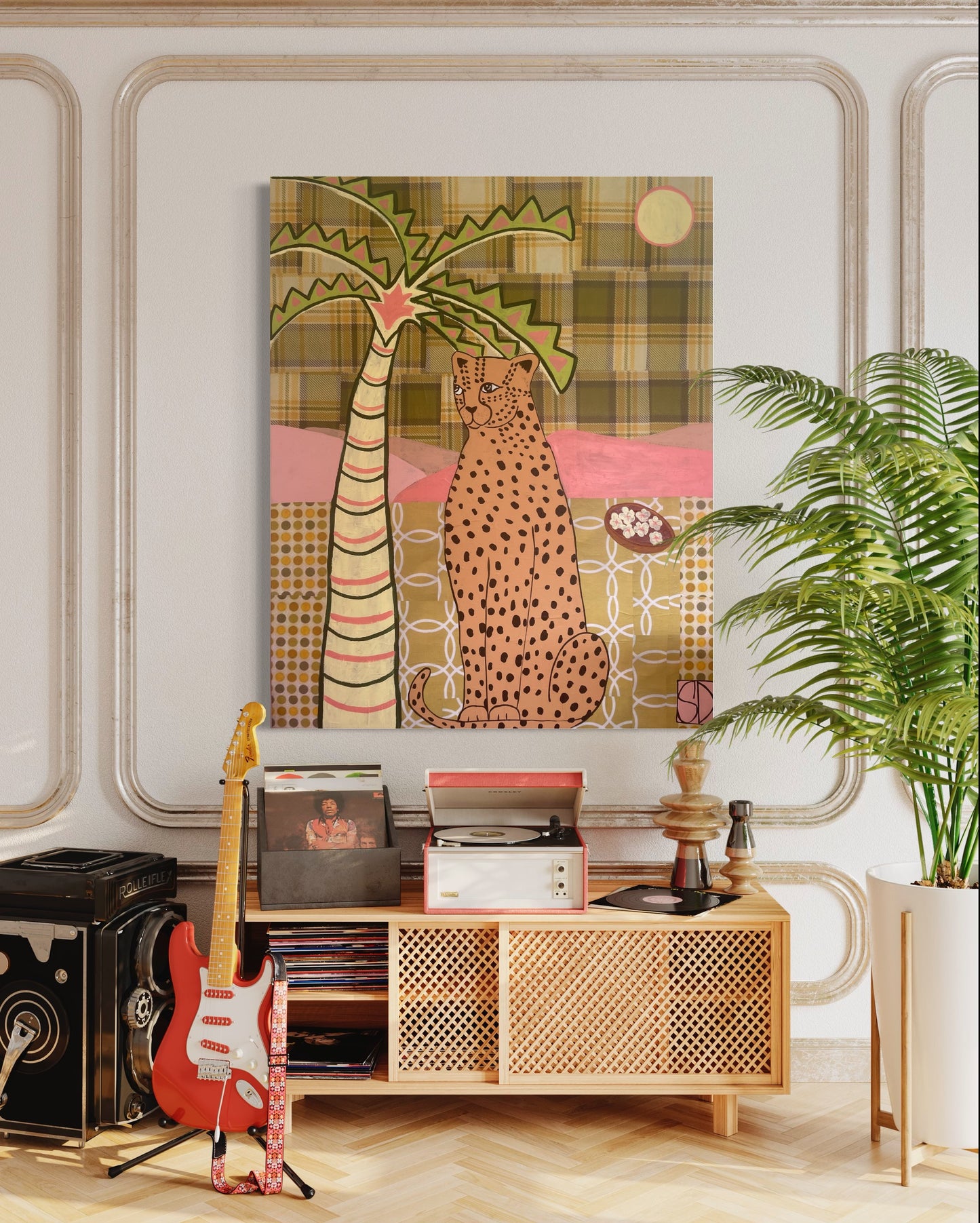 Olive Green Cheetah landscape