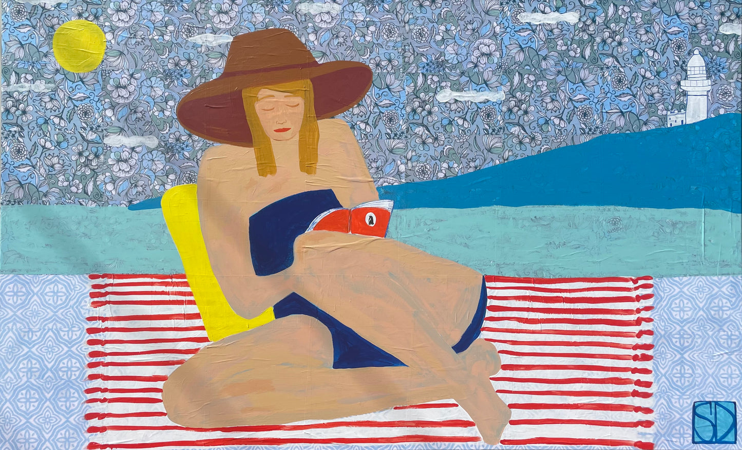 “A BOOK ON THE BEACH” 200cmx120cmx4cm